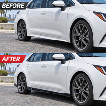 NINTE Left and Right Side Skirt Extension Splitter Kit Fit for Toyota Corolla 4DR Sedan 2020-2024 Gloss Black 6-Piece