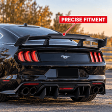NINTE Rear Spoiler Wing Fit for Ford Mustang GT350 GT500 Painted Carbon Fiber Look ABS Plastic GT Style 58 Inch - NINTE