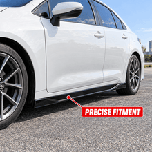 NINTE Left and Right Side Skirt Extension Splitter Kit Fit for Toyota Corolla 4DR Sedan 2020-2024 Gloss Black 6-Piece