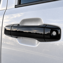 NINTE Exterior Door Handle Covers Fit for GMC Sierra 2014-2024 Painted Gloss Black ABS Tape on Trim - NINTE