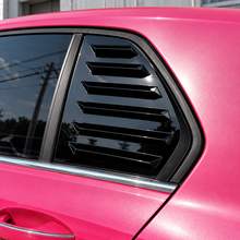 NINTE Rear Window Louver Covers Fit for Golf MK8 Hatchback 2021-2024 Gloss Black ABS Tape on Without Logo