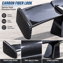 NINTE Rear Spoiler Wing Fit for Ford Mustang GT350 GT500 Painted Carbon Fiber Look ABS Plastic GT Style 58 Inch - NINTE