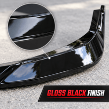 NINTE Front Bumper Lip Splitter Kit Fit for Acura Integra 2023-2025 Painted Gloss Black ABS 3-Piece Sport Style Without Logo - NINTE