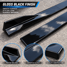NINTE Left and Right Side Skirt Extension Splitter Kit Fit for Toyota Corolla 4DR Sedan 2020-2024 Gloss Black 6-Piece