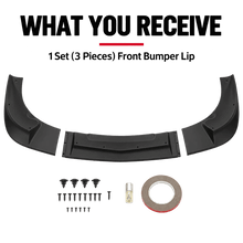 NINTE Front Bumper Lip Splitter Fit for Chevrolet Corvette C6 Base 2005-2013 Painted Black ABS Plastic 3-Piece ZR1 Style - NINTE