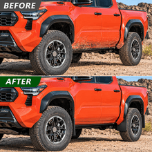 NINTE Front and Rear Mud Flaps Splash Guards Kit Fit for Toyota Tacoma 2024-2025 Black ABS 4-Piece