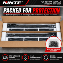 NINTE Left and Right Side Skirt Extension Splitter Kit Fit for Toyota Corolla 4DR Sedan 2020-2024 Gloss Black 6-Piece