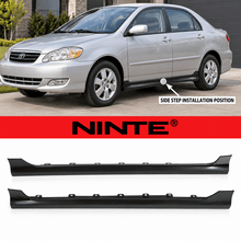 Load image into Gallery viewer, NINTE Left Right Lower Side Skirts Kit Fit for Toyota Corolla 2003-2008 US Spec Black ABS Plastic Without Logo - NINTE
