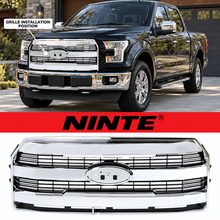 Load image into Gallery viewer, NINTE Front Upper Grille Replacement Fit for Ford F-150 2015-2017 Chrome One Piece Factory Style Without Camera Hole - NINTE