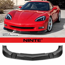 Load image into Gallery viewer, NINTE Front Bumper Lip Splitter Fit for Chevrolet Corvette C6 Base 2005-2013 Carbon Fiber Look ABS Plastic ZR1 Style - NINTE