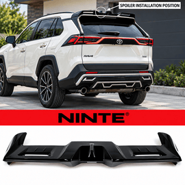 NINTE Rear Roof Spoiler Wing Fit for Toyota RAV4 2019-2025 Painted Gloss Black Pearl One Piece MCX Sport Style - NINTE