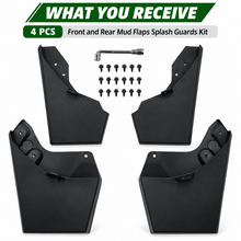 NINTE Front and Rear Mud Flaps Splash Guards Kit Fit for Toyota Tacoma 2024-2025 Black ABS 4-Piece