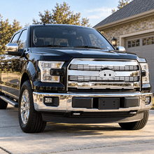 NINTE Front Upper Grille Replacement Fit for Ford F-150 2015-2017 Chrome One Piece Factory Style Without Camera Hole - NINTE