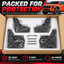 NINTE Front and Rear Mud Flaps Splash Guards Kit Fit for Toyota Tacoma 2024-2025 Black ABS 4-Piece
