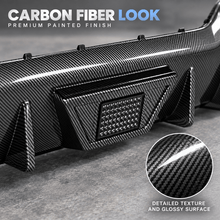 NINTE Rear Bumper Diffuser Spoiler Fit for BMW 8 Series G16 Grand Coupe 840i M850i 2020-2026 Painted Carbon Fiber Look Sport AC Style Without Logo - NINTE
