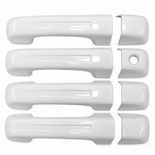 NINTE Exterior Door Handle Cover Kit Fit for Dodge RAM 1500 2019-2025 White Painted ABS 4-Piece with 1 Keyhole, No Smart Keyhole - NINTE