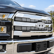 NINTE Front Upper Grille Replacement Fit for Ford F-150 2015-2017 Chrome One Piece Factory Style Without Camera Hole - NINTE