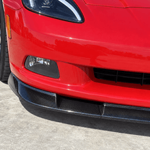 NINTE Front Bumper Lip Splitter Fit for Chevrolet Corvette C6 Base 2005-2013 Carbon Fiber Look ABS Plastic ZR1 Style - NINTE