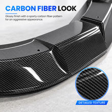NINTE Front Bumper Lip Splitter Fit for Chevrolet Corvette C6 Base 2005-2013 Carbon Fiber Look ABS Plastic ZR1 Style - NINTE