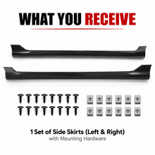 NINTE Left Right Lower Side Skirts Kit Fit for Toyota Corolla 2003-2008 US Spec Black ABS Plastic Without Logo - NINTE