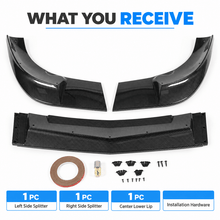 NINTE Front Bumper Lip Splitter Fit for Chevrolet Corvette C6 Base 2005-2013 Carbon Fiber Look ABS Plastic ZR1 Style - NINTE