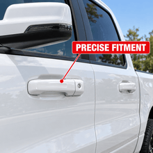 NINTE Exterior Door Handle Cover Kit Fit for Dodge RAM 1500 2019-2025 White Painted ABS 4-Piece with 1 Keyhole, No Smart Keyhole - NINTE