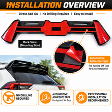 NINTE Rear Roof Spoiler Wing Fit for Toyota RAV4 2019-2025 Painted Gloss Black Pearl One Piece MCX Sport Style