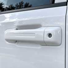 NINTE Exterior Door Handle Cover Kit Fit for Dodge RAM 1500 2019-2025 White Painted ABS 4-Piece with 1 Keyhole, No Smart Keyhole - NINTE