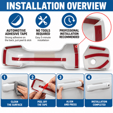 NINTE Exterior Door Handle Cover Kit Fit for Dodge RAM 1500 2019-2025 White Painted ABS 4-Piece with 1 Keyhole, No Smart Keyhole - NINTE