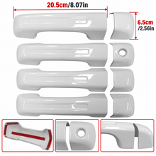 NINTE Exterior Door Handle Cover Kit Fit for Dodge RAM 1500 2019-2025 White Painted ABS 4-Piece with 1 Keyhole, No Smart Keyhole - NINTE