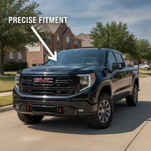 NINTE Front Upper Grille Hood Bulge Cover Molding Trim fit for 2022-2026 GMC Sierra 1500 Painted Gloss Black One Piece Overlay Sport Style Without Logo - NINTE