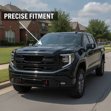 NINTE Front Upper Grille Hood Bulge Cover Molding Trim fit for 2022-2026 GMC Sierra 1500 Painted Gloss Black One Piece Overlay Sport Style Without Logo - NINTE