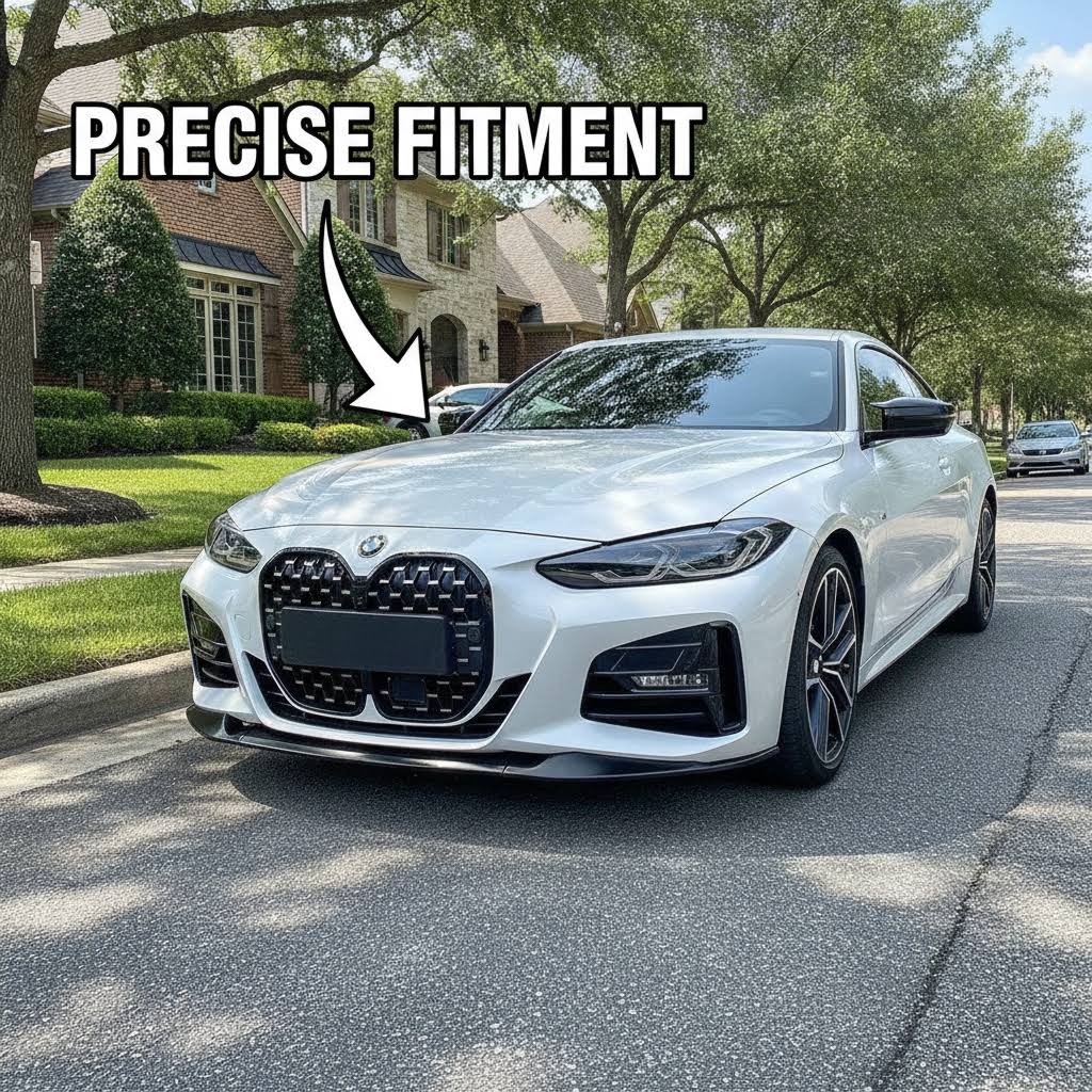 NINTE For 2020-2025 BMW 4 Series G22 G23 M Sport Front Bumper Lip M Performance Style Splitter