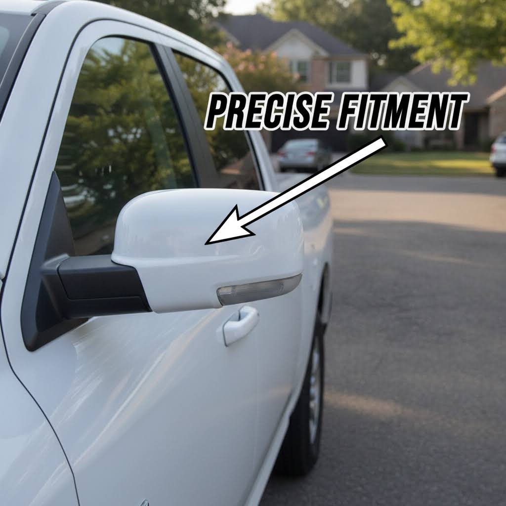 NINTE Mirror Cover For Dodge 2009-2018 Ram 1500 & 2019-2023 Ram 1500 Classic - NINTE