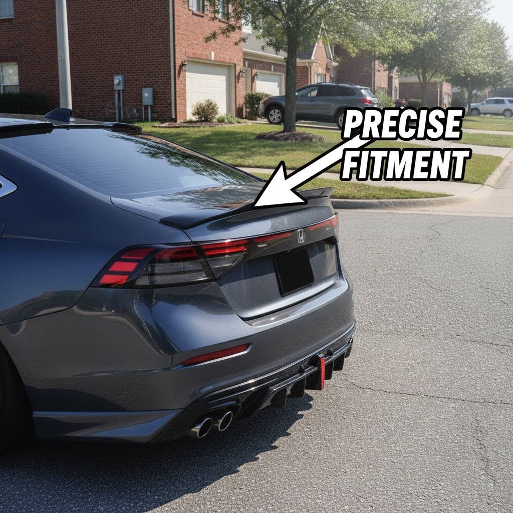 NINTE For 2023-2025 Honda Accord Rear Spoiler 11th Gen Accord Trunk Wing ABS R style