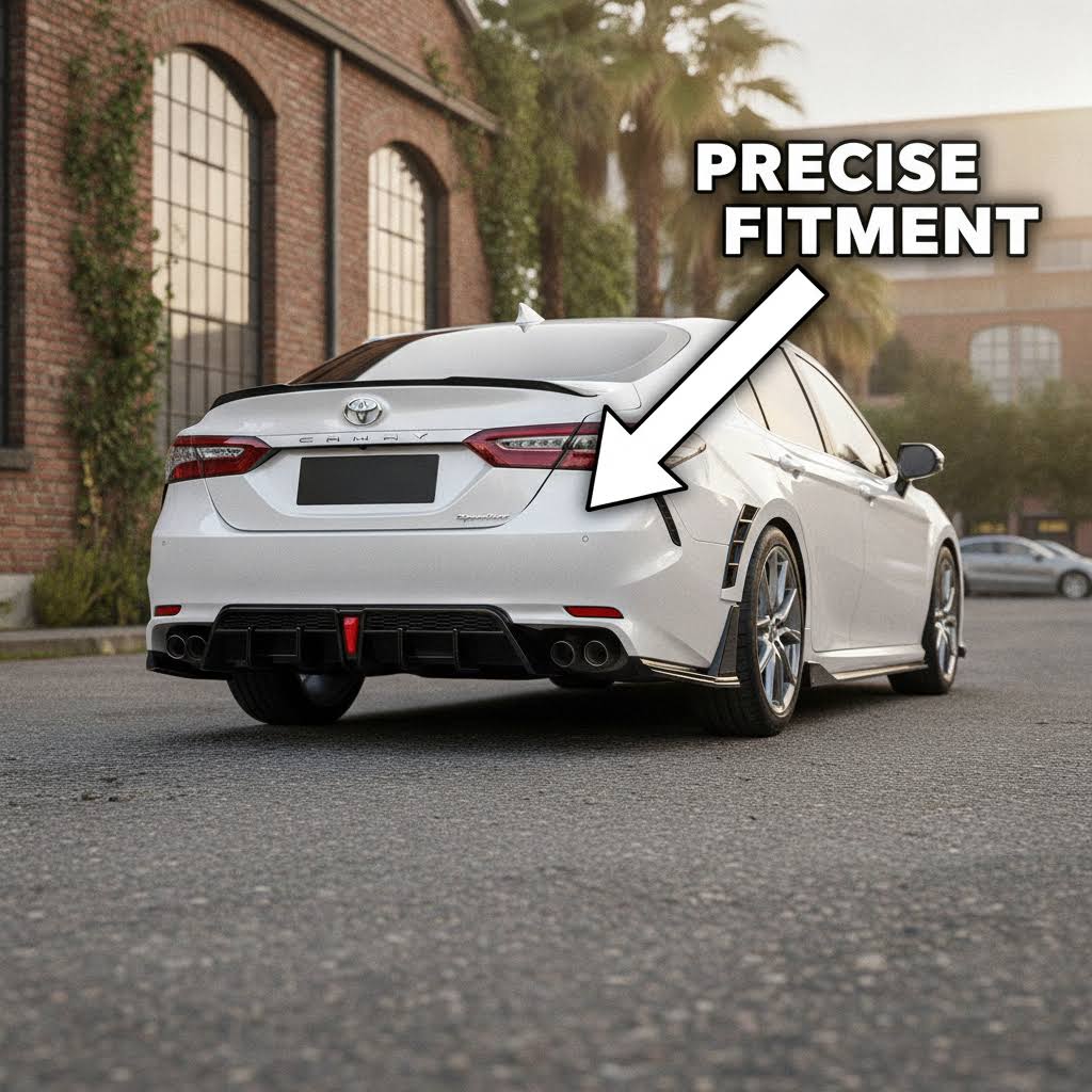 NINTE Yofer V2 Rear Diffuser+Corner Extension For 2018-24 Toyota Camry SE XSE - NINTE