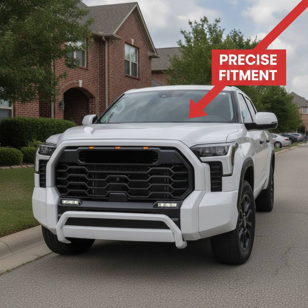 NINTE For 2022-2026 Toyota Tundra Ice Cap Front Bumper Grille Trim Molding Surround - NINTE