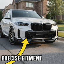 Cargar imagen en el visor de la galería, NINTE Front Bumper Lip Fit for 2024-2026 BMW LCI G05 X5 M-Sport MP Style Painted Gloss Black One Piece Sport Style Without Logo - NINTE