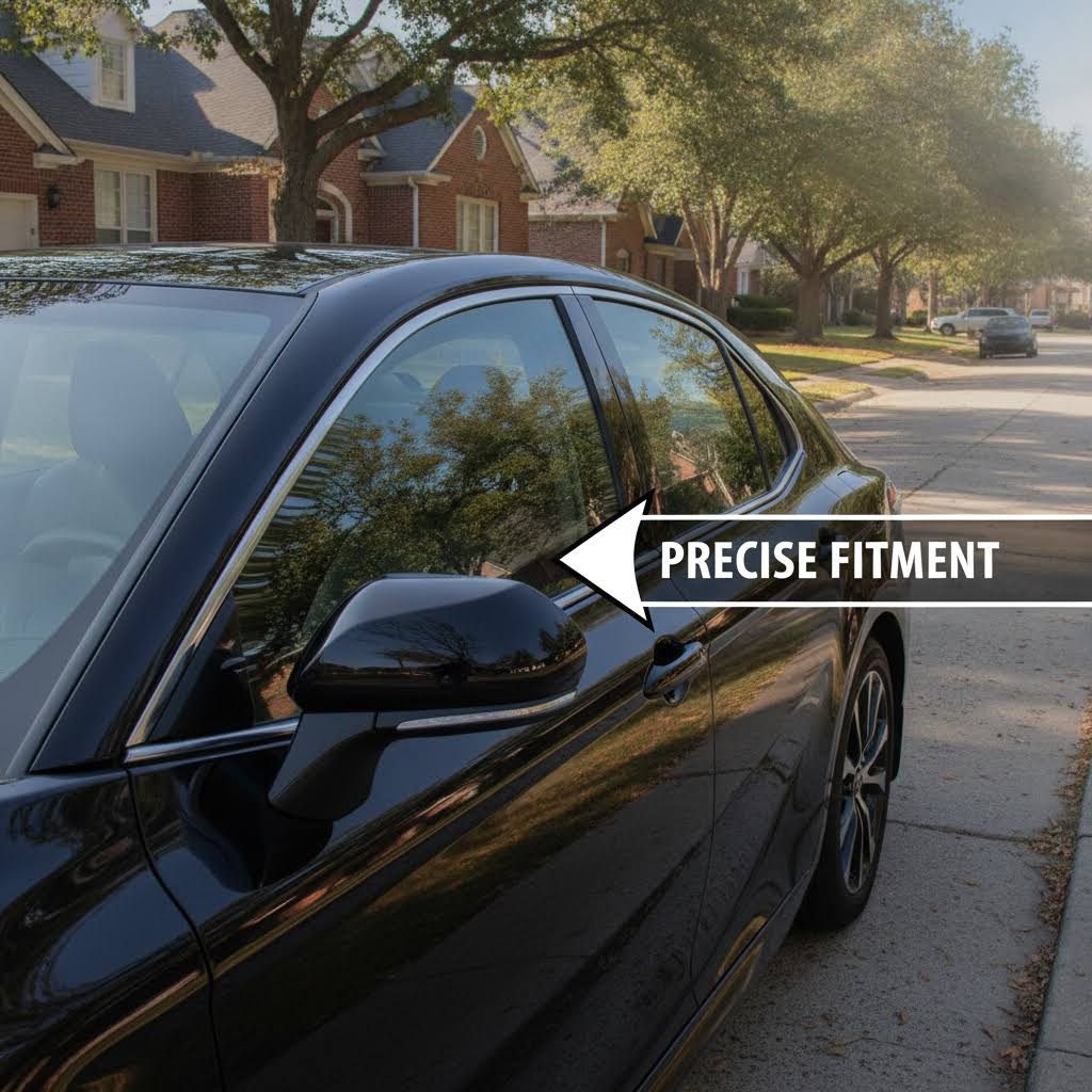 NINTE Side Mirror Cover Caps Fit for 2018-2024 Toyota Camry Avalon Painted Gloss Black Pair Sport Trim Without Logo