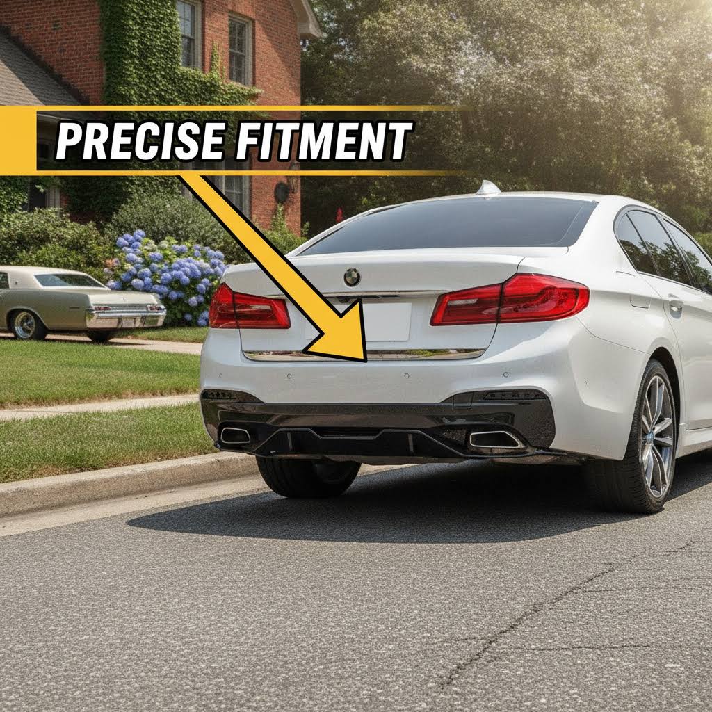 NINTE M Performance Style Rear Diffuser For 2017-2023 BMW 5 Series G30 M550i G31 G38