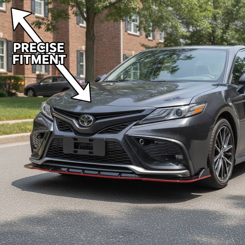 NINTE Front Lip With Red Line For 2021-2024 8.5th Gen Toyota Camry SE XSE Highlight Style - NINTE