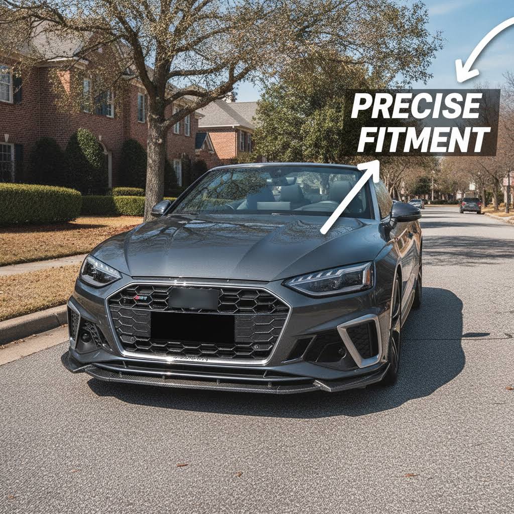 NINTE V Style Front Lip For 2020-2024 Audi A4 S4 B9.5 Sline