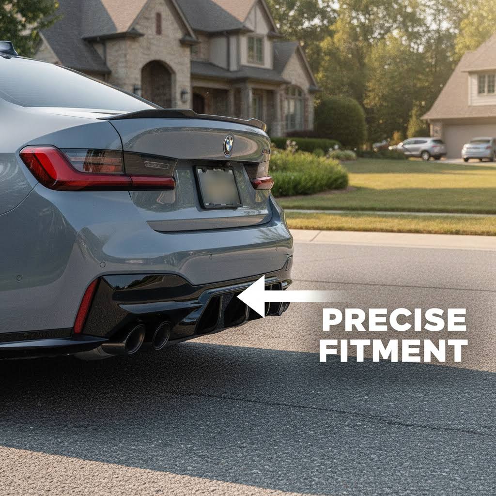 NINTE Rear Diffuser for 2017-2023 BMW 5 Series G30 G31 G38 M Sport - NINTE
