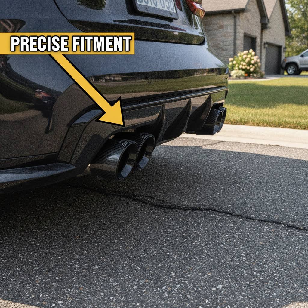 NINTE Exhaust Tip Universal For BMW 2.48“ Inlet 3.6” Outlet Carbon fiber