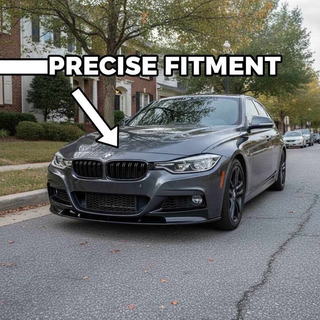 NINTE Front Bumper Lip For 2012-2018 BMW F30 3-Series M Tech 2 PCS Painted Sport Front Spoiler Lower Diffuser