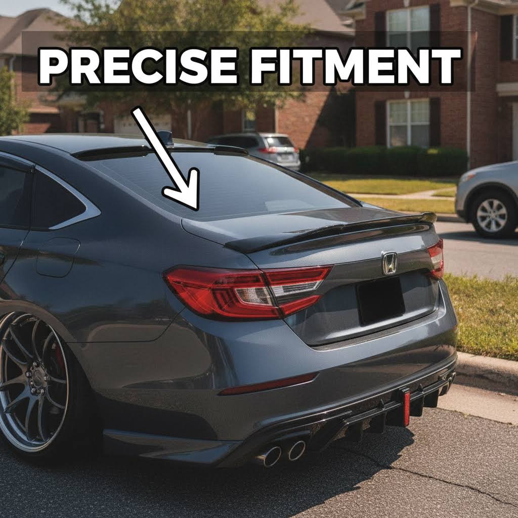 NINTE For 2023-2025 Honda Accord Rear Spoiler 11th Gen Accord Trunk Wing ABS R style