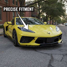 Load image into Gallery viewer, NINTE Front Bumper Lip Splitter Kit fit for 2020-2026 Chevy Corvette C8 Painted Gloss Black 3 Pieces Sport Style Without Logo - NINTE