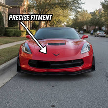 Charger l'image dans la galerie, NINTE Front Bumper Lip Splitter Fit for 2014-2019 Chevrolet Corvette C7 Stingray Stage 3 Painted Gloss Black One Piece Sport Style Without Logo