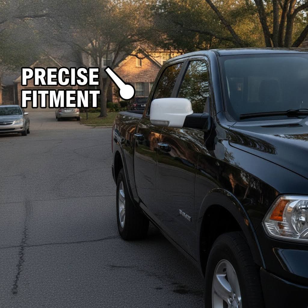 NINTE Mirror Cover For Dodge 2009-2018 Ram 1500 & 2019-2023 Ram 1500 Classic - NINTE