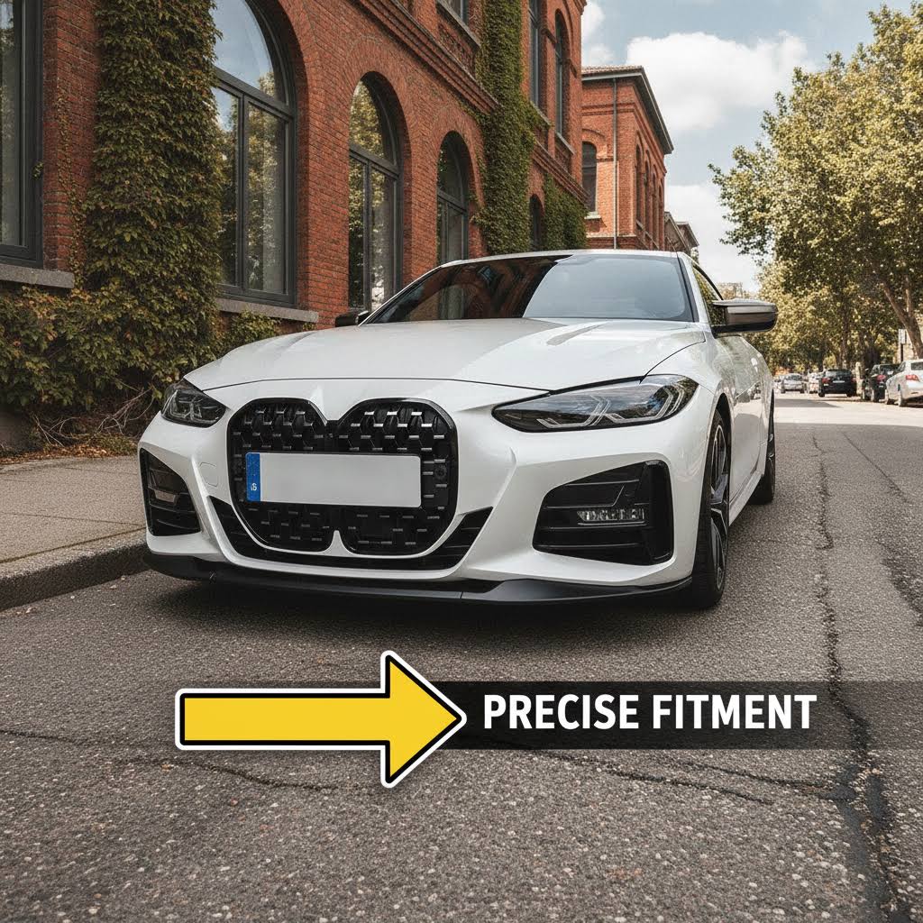 NINTE For 2020-2025 BMW 4 Series G22 G23 M Sport Front Bumper Lip M Performance Style Splitter